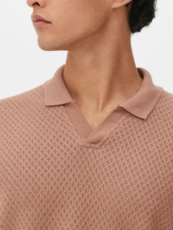 Kem Textured Knit Polo|Primark Online