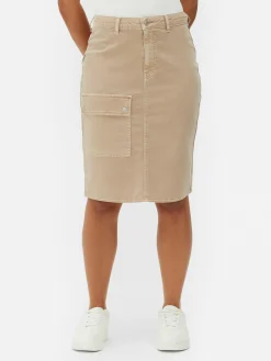 Knee Length Cargo Skirt|Primark Discount