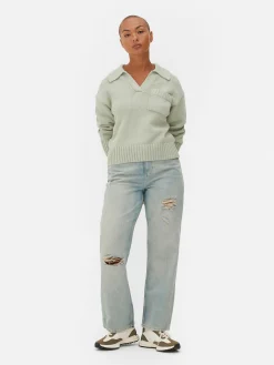 Knit Polo Sweater|Primark Outlet
