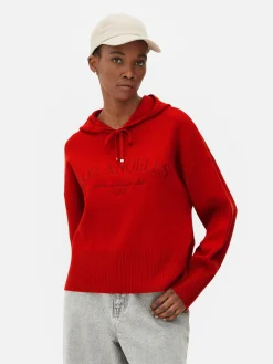 Knitted Pullover Slogan Hoodie|Primark Discount