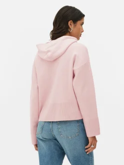 Knitted Pullover Slogan Hoodie|Primark Online