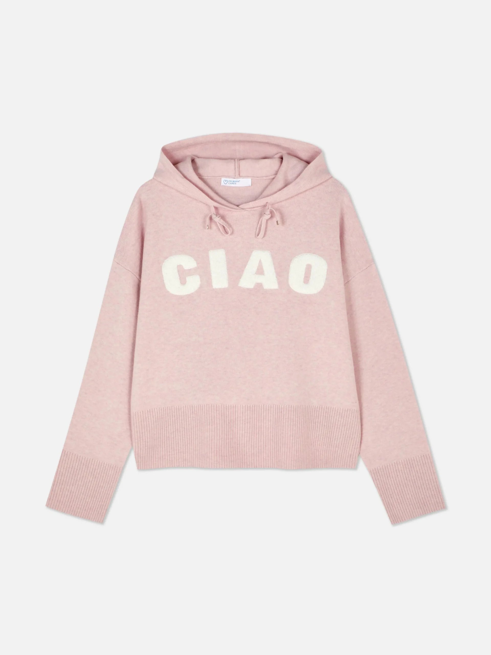 Knitted Pullover Slogan Hoodie|Primark Online