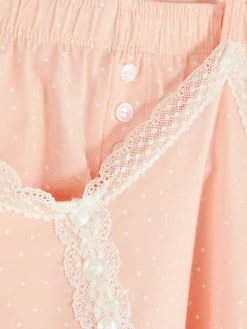 Lace Trim Pajama Cami And Shorts Set|Primark Online