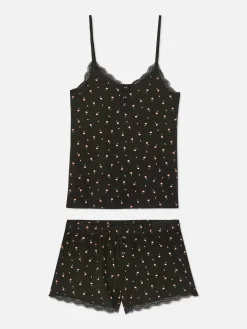 Lace Trim Pajama Cami And Shorts Set|Primark Sale