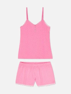 Lace Trim Pajama Cami And Shorts Set|Primark Sale
