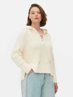 Laced Front Hooded Sweater|Primark Discount