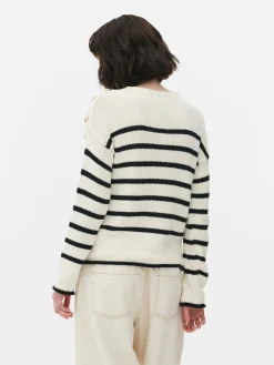 Laced Shoulder Striped Sweater|Primark Hot