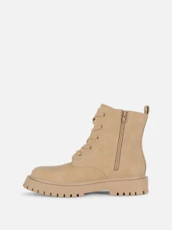 Lace-Up Faux Suede Boots|Primark Discount