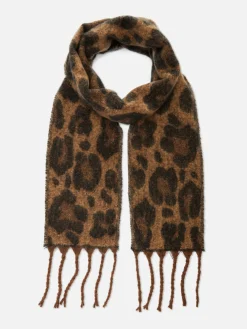 Leopard Brushed Skinny Scarf|Primark Discount