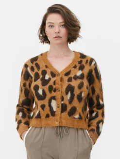 Leopard Cropped Cardigan|Primark Outlet