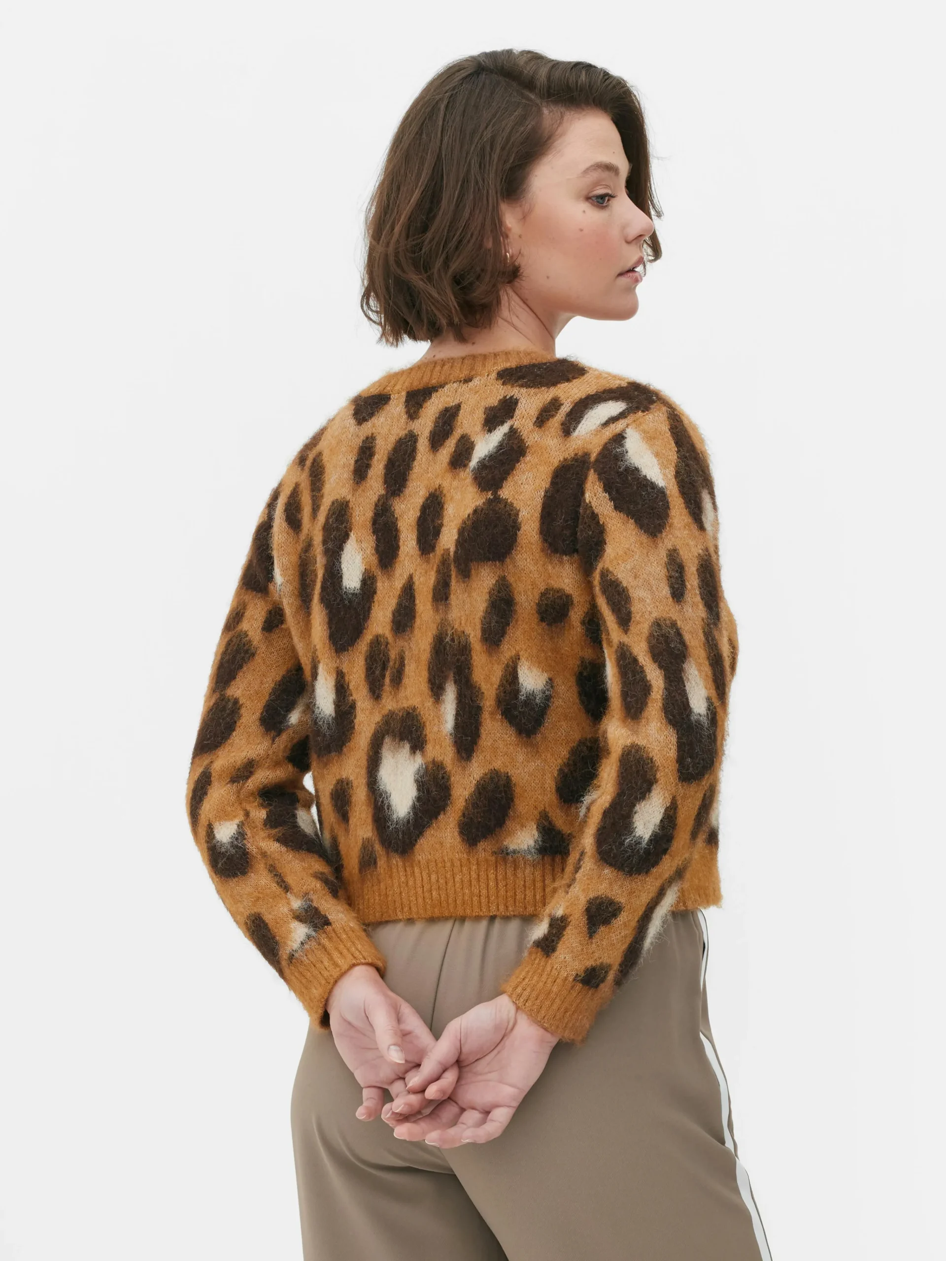 Leopard Cropped Cardigan|Primark Outlet