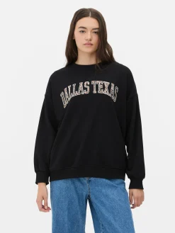 Leopard Dallas Graphic Sweatshirt|Primark New