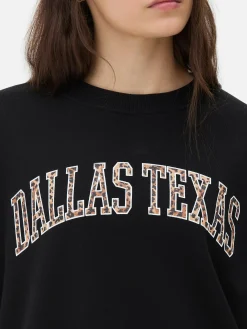 Leopard Dallas Graphic Sweatshirt|Primark New