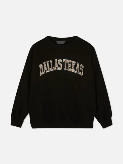 Leopard Dallas Graphic Sweatshirt|Primark New