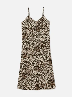 Leopard Print Midi Slip Dress|Primark New