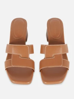 Link Strap Heeled Mules|Primark New