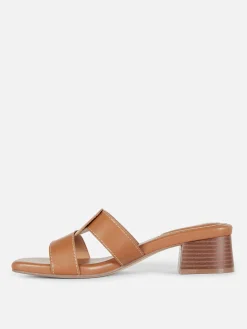 Link Strap Heeled Mules|Primark New
