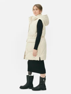 Long Hooded Puffer Vest|Primark Discount