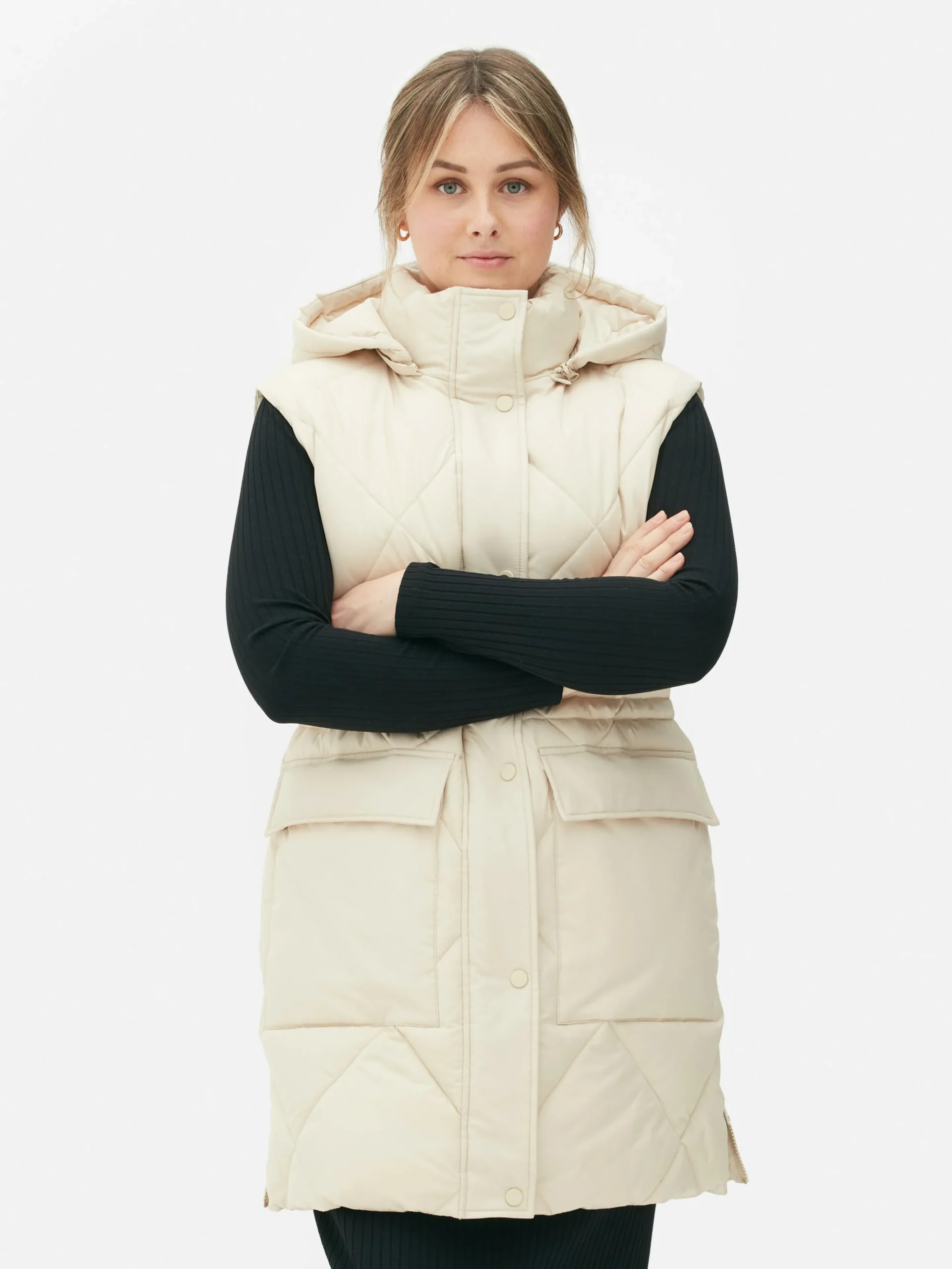 Long Hooded Puffer Vest|Primark Discount