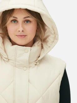 Long Hooded Puffer Vest|Primark Discount