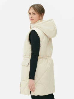 Long Hooded Puffer Vest|Primark Discount