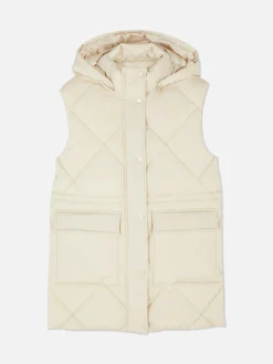 Long Hooded Puffer Vest|Primark Discount