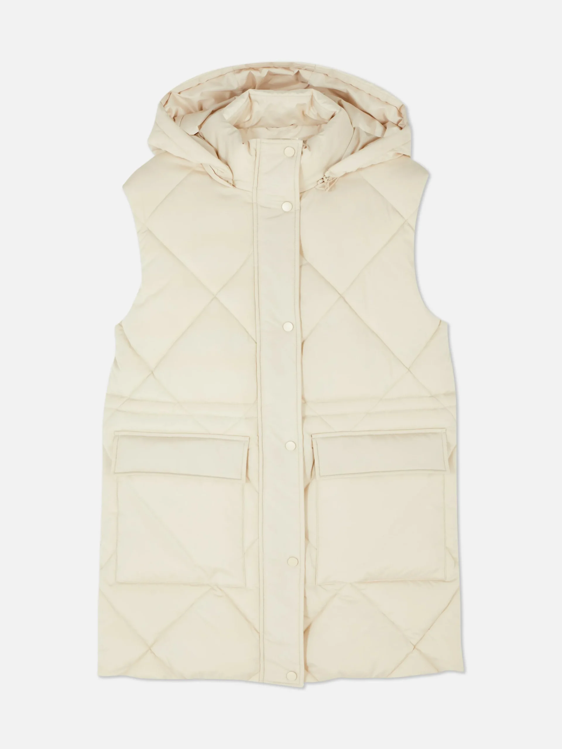 Long Hooded Puffer Vest|Primark Discount