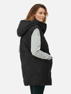 Long Hooded Puffer Vest|Primark