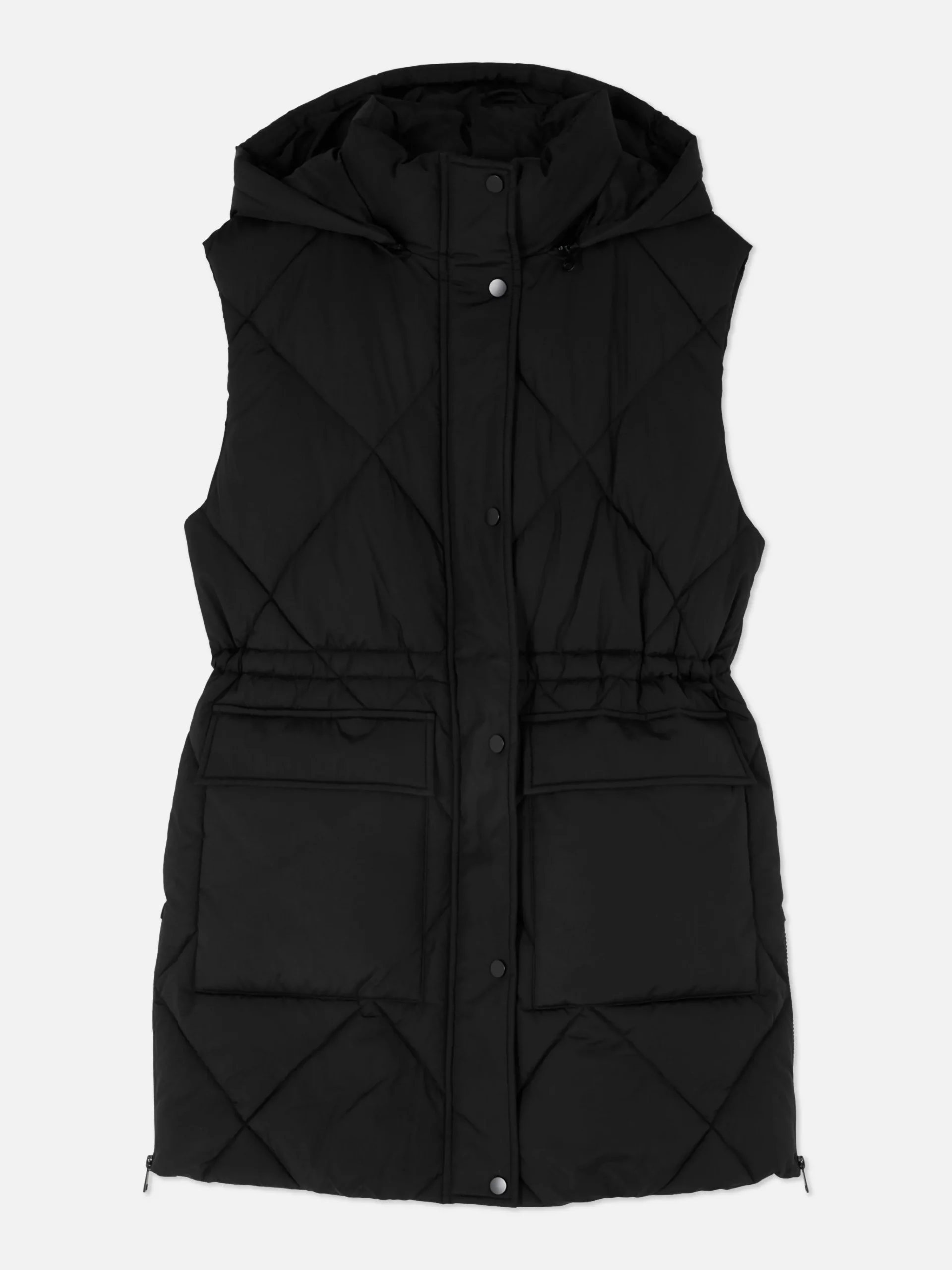 Long Hooded Puffer Vest|Primark
