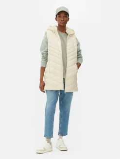 Long Quilted Vest|Primark New