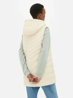 Long Quilted Vest|Primark New