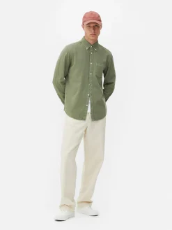 Long Sleeve Cotton Twill Shirt|Primark Clearance
