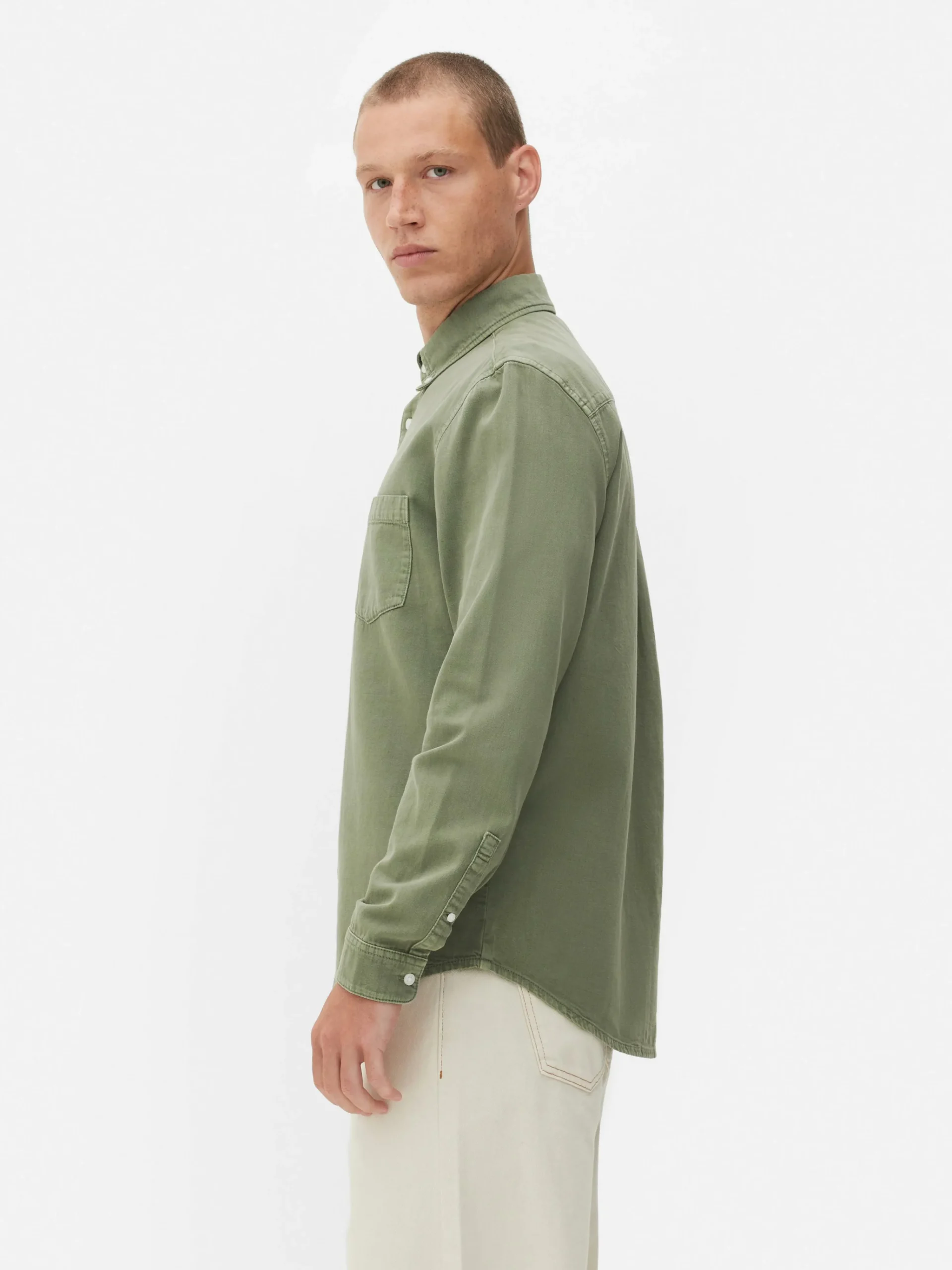 Long Sleeve Cotton Twill Shirt|Primark Clearance