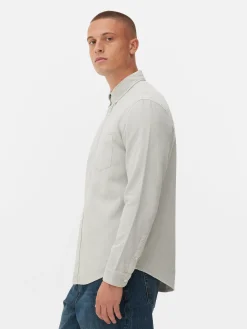 Long Sleeve Cotton Twill Shirt|Primark Discount