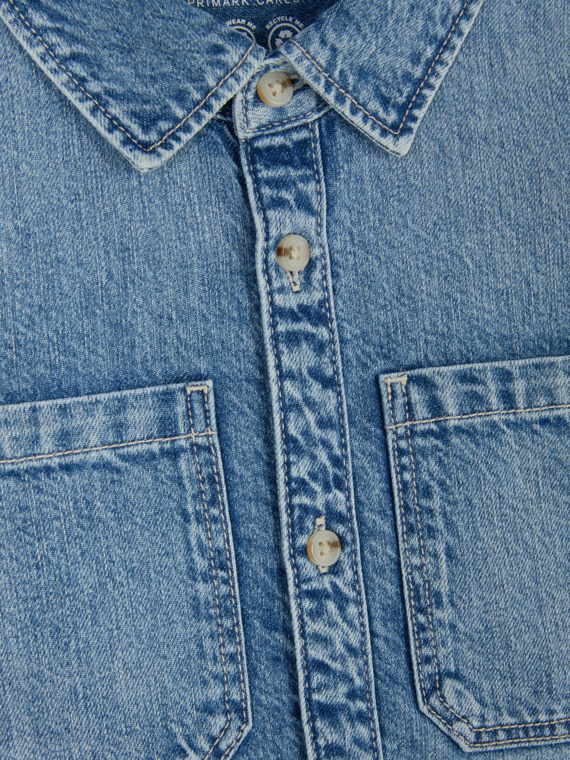 Long Sleeve Denim Shirt|Primark