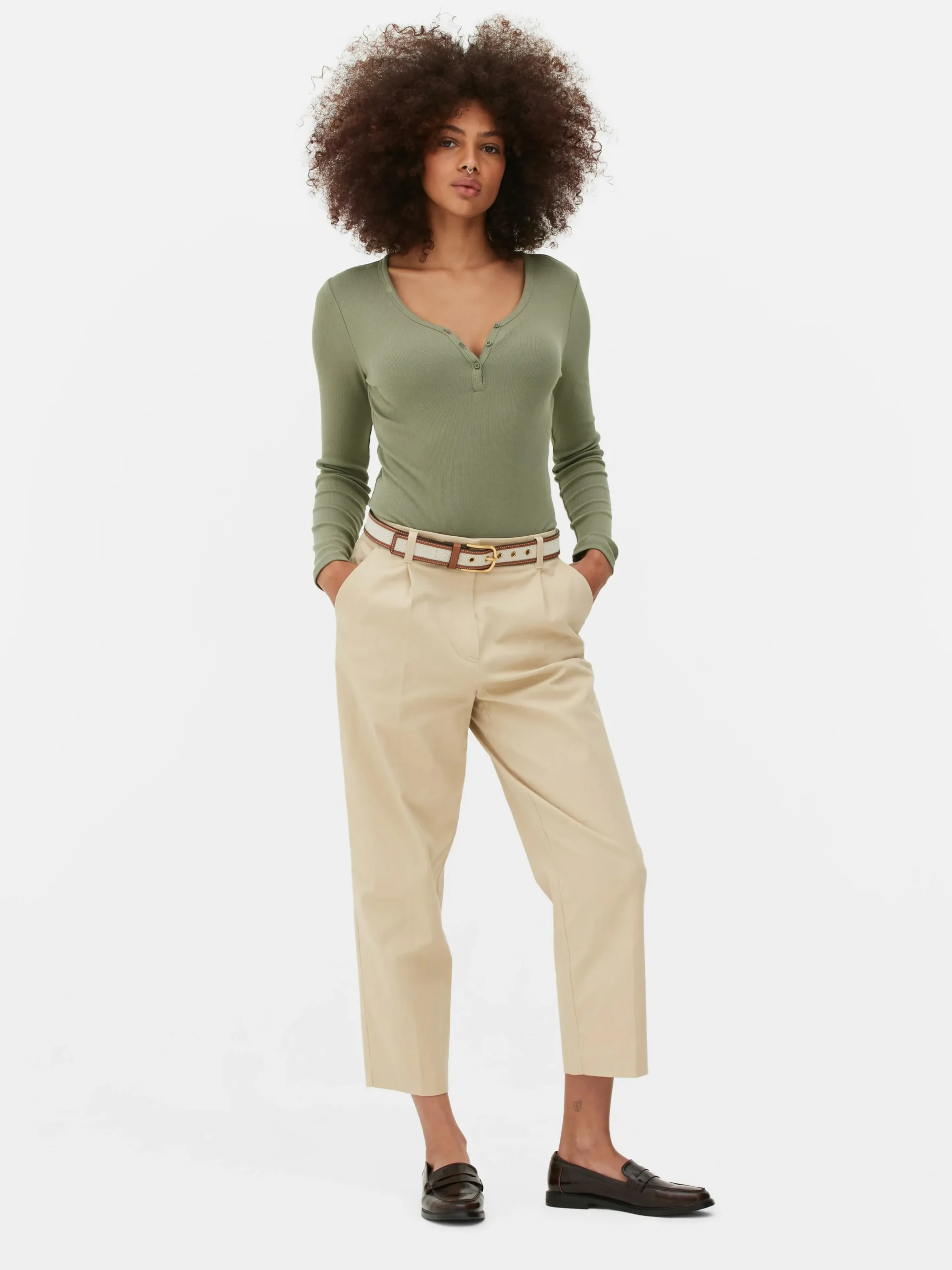 Long Sleeve Henley Bodysuit|Primark Hot