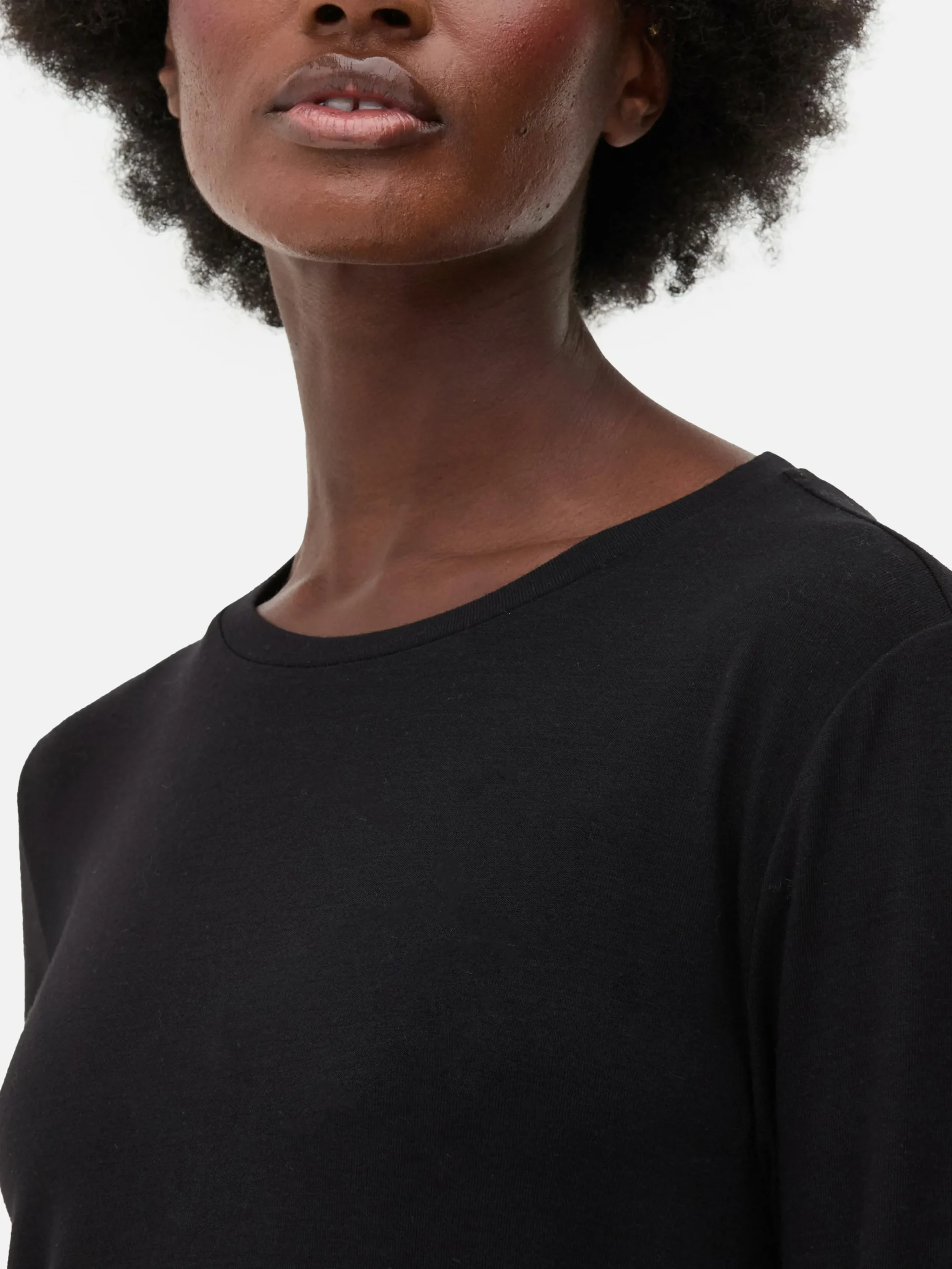 Long Sleeve Long Curved Hem Top|Primark Sale