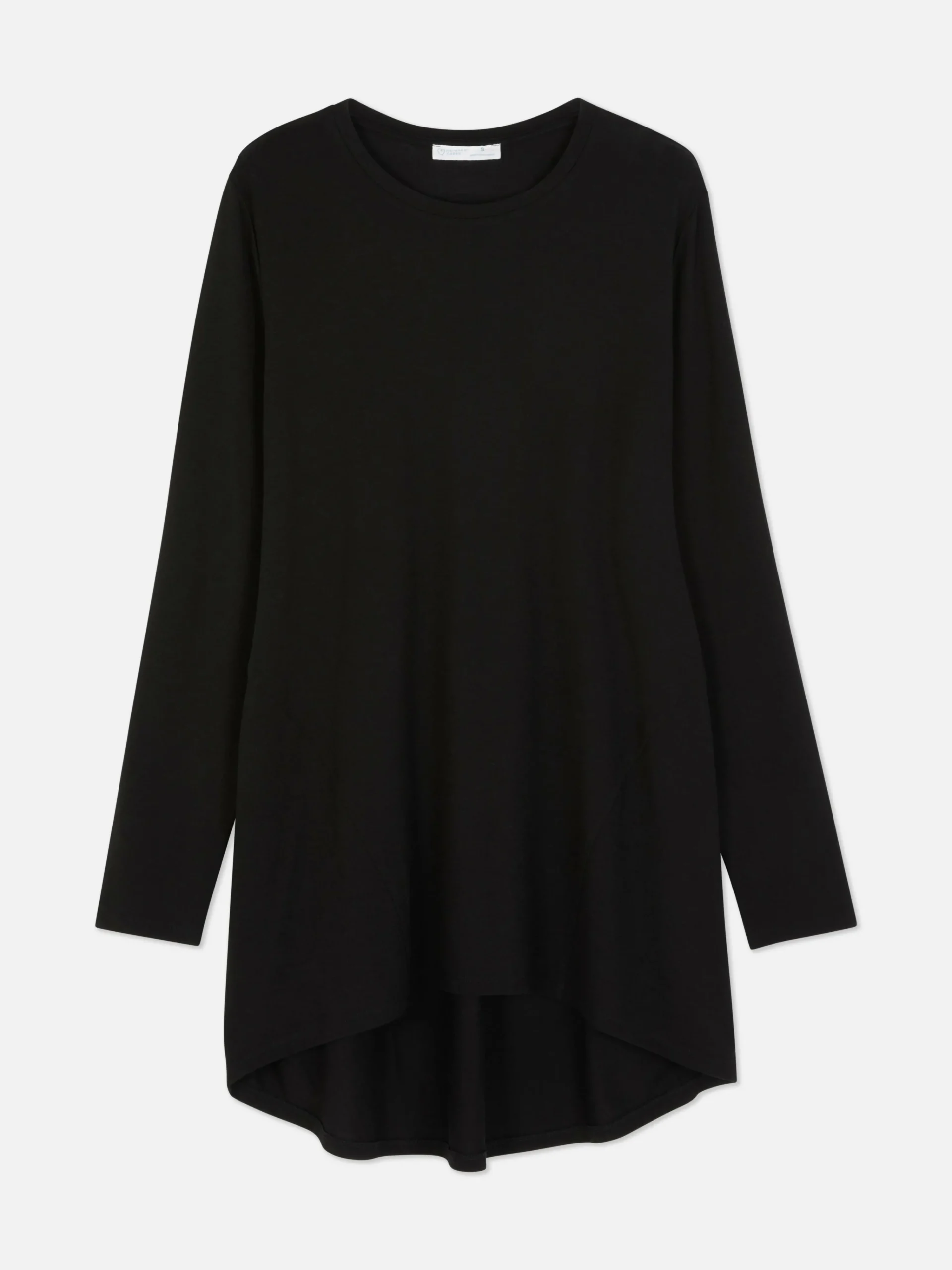 Long Sleeve Long Curved Hem Top|Primark Sale