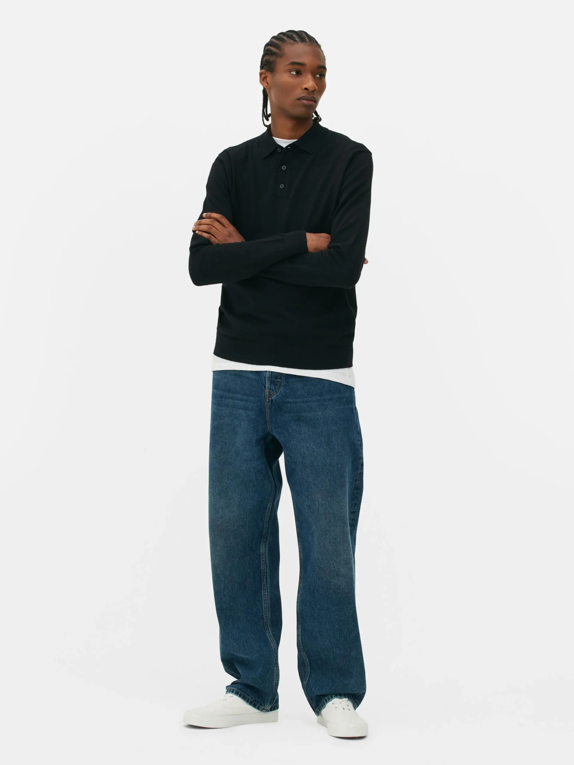 Long Sleeve Polo Jumper|Primark