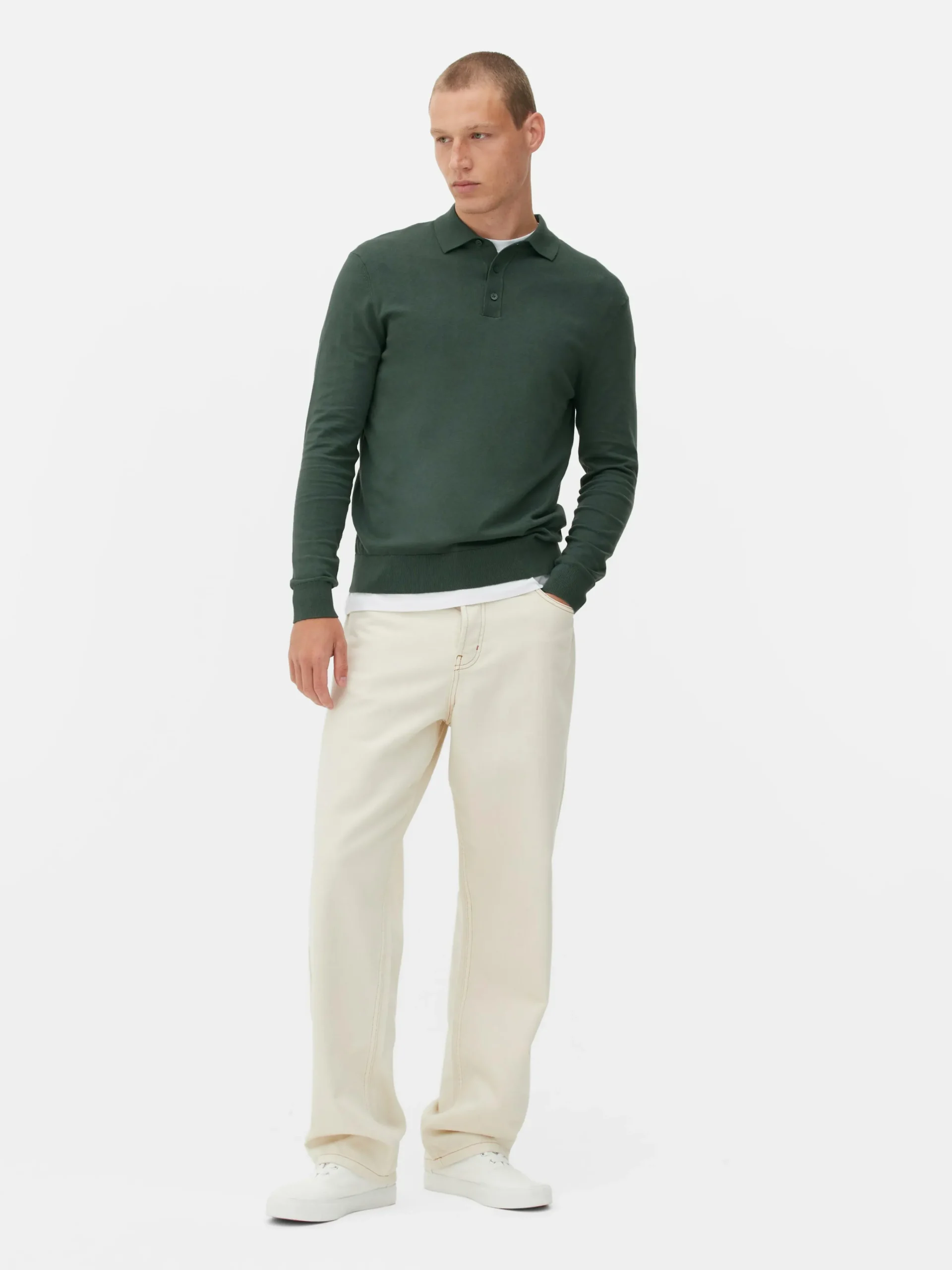 Long Sleeve Polo Jumper|Primark