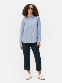 Long Sleeve Poplin Shirt|Primark Outlet