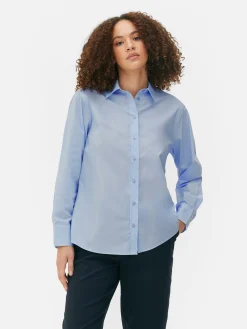 Long Sleeve Poplin Shirt|Primark Outlet