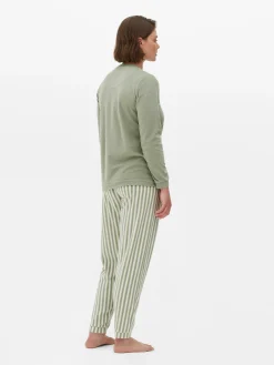 Long Sleeve Slogan Pajamas|Primark Online