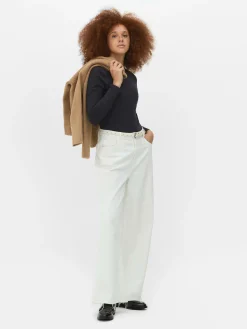 Long Sleeve Stretch Crew Neck Top|Primark Hot