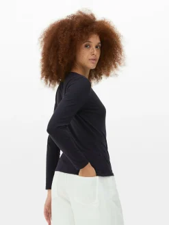 Long Sleeve Stretch Crew Neck Top|Primark Hot
