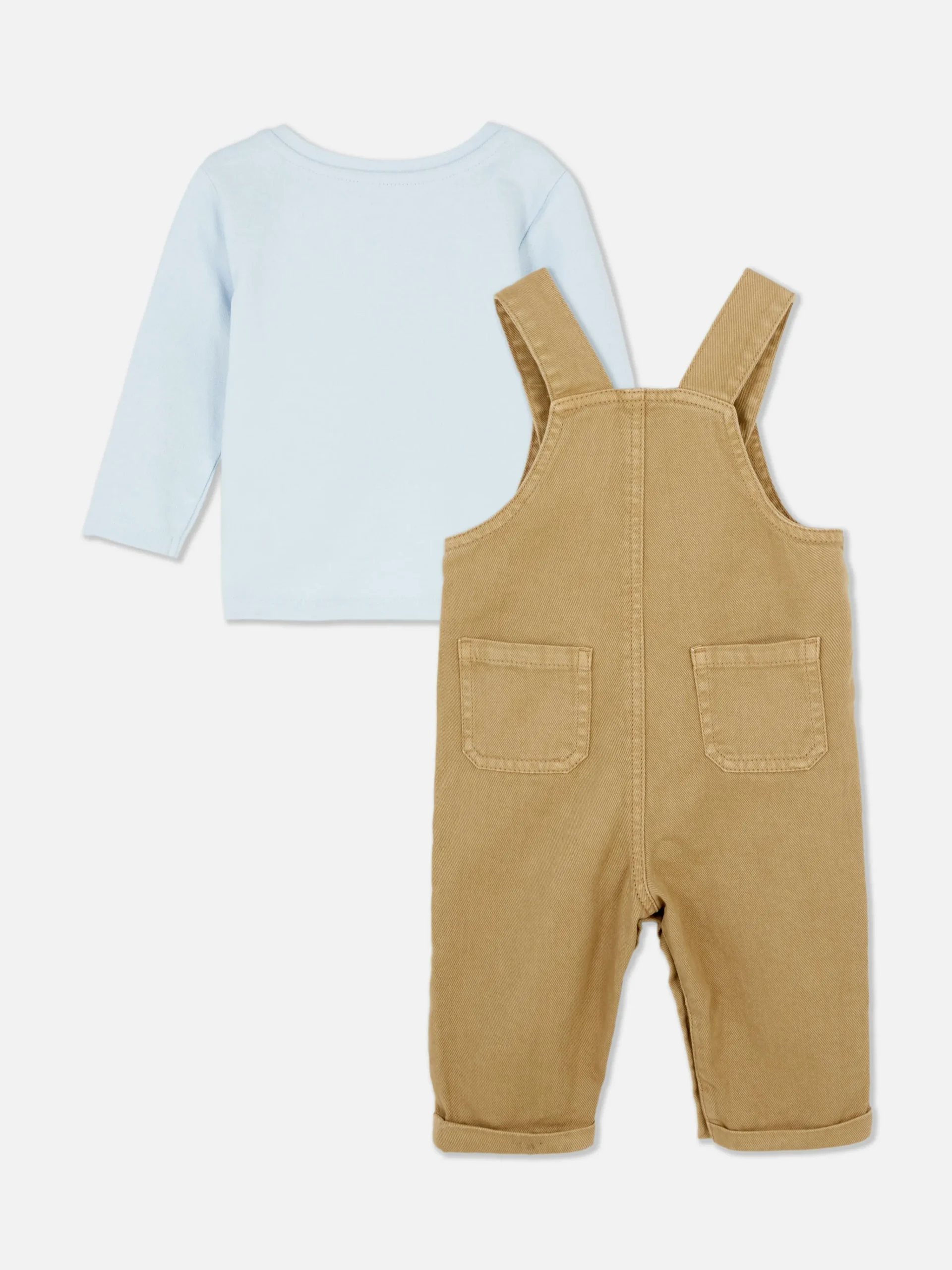 Long Sleeve T-Shirt And Dungarees Set|Primark