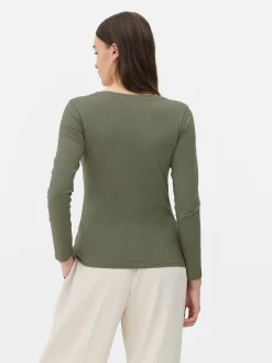 Long Sleeve V-Neck T-Shirt|Primark Best