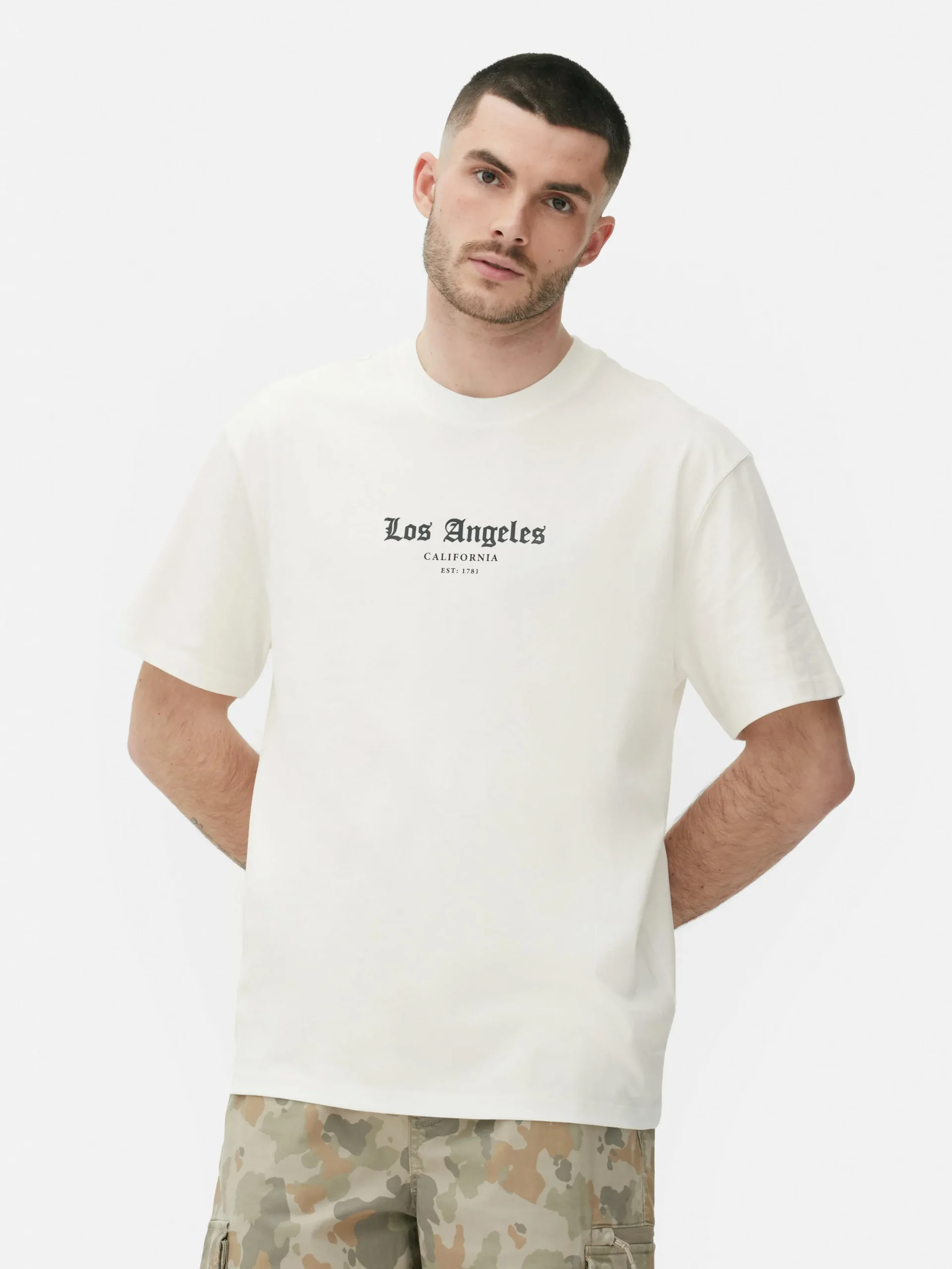 Los Angeles Statue Print T-Shirt|Primark Sale