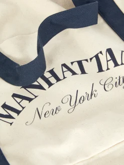 Manhattan Oversized Canvas Tote|Primark New