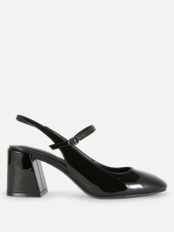 Mary Jane Slingback Court Heels|Primark Clearance